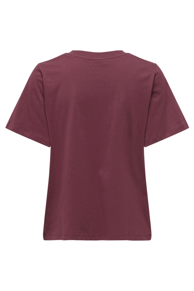 JDYPISA S/S PRINT TOP JRS NOOS 15298612 CABERNET/GOLD HEART